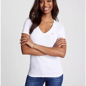 Tommy Hilfiger white v neck tee